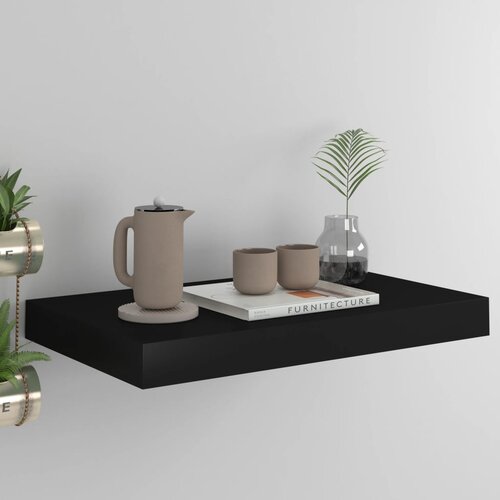 VidaXL Plutajuća zidna polica crna 40 x 23 x 3,8 cm MDF Slike