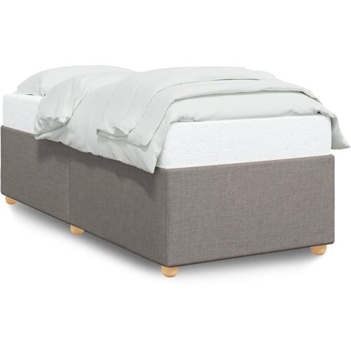 Maison Chic Posteljni okvir - Enojna postelja - Postelja za odrasle brez vzmetnice Taupe 90x200cm Tkanina-J12703, (21767172) Slike