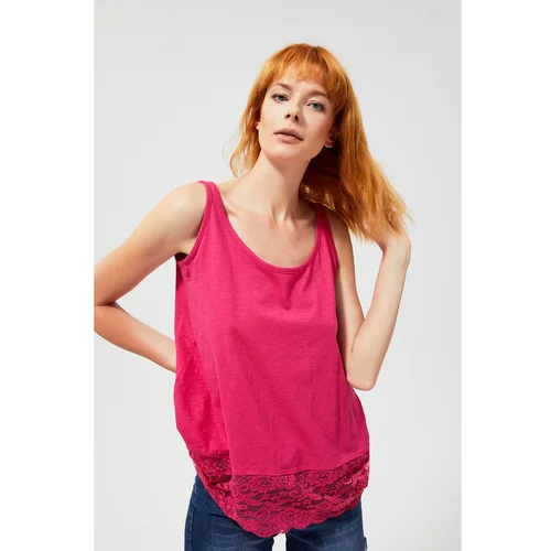 Moodo Lace top - fuchsia