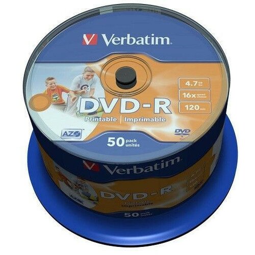 Verbatim dvd-r 4.7GB 16X azo wideprint surface 43533 no-id ( 556PV/Z ) Slike