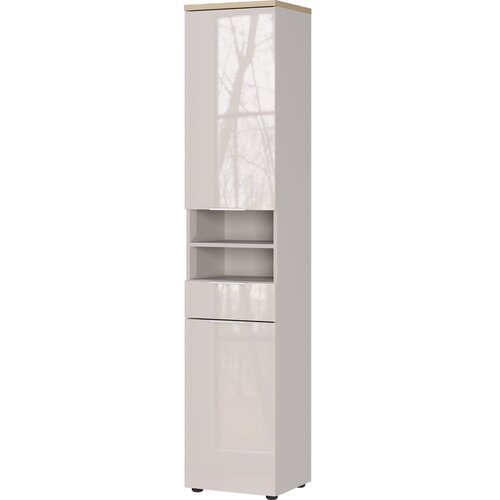 Germania Krem visok/uski kupaonski ormarić u sjajnom dekoru 39x190 cm Tavira &amp;ndash; Slike