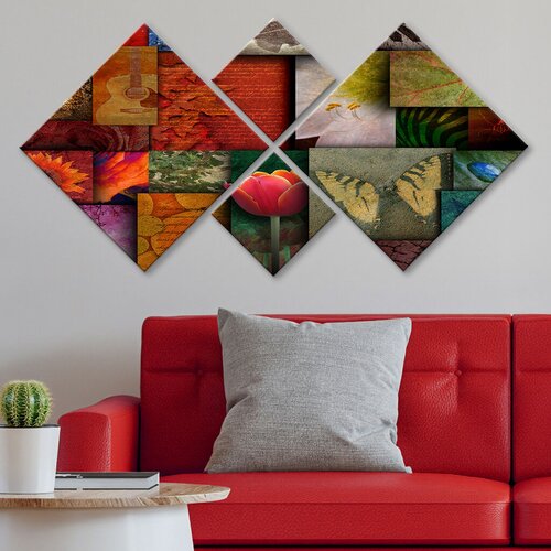 Wallity slika 4MDF98312126, 60x115 cm, 4 dijela Cene