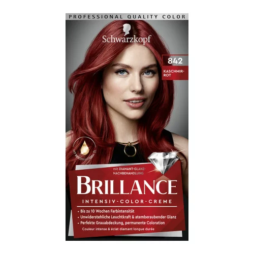 Schwarzkopf Brillance barva za lase - Intensive Color Cream - 842 Cashmere Red