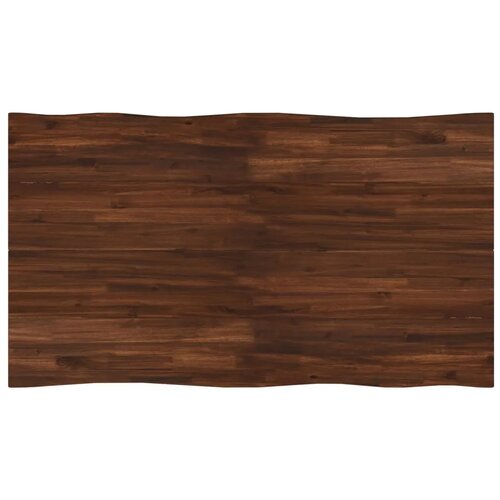  Stol za blagovanje s prirodnim rubom 140 x 80 x 75 cm - tamno smeđa i crna 140 x 80 x 75 cm Živi rub Slike
