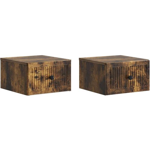  Stenski nočni omarici 2 pcs Dimljen hrast 33 x 34,5 x 20 cm, (5000209575) Cene