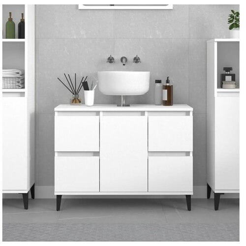  ormarić za umivaonik bijeli 80 x 33 x 60 cm konstruirano drvo Cijene