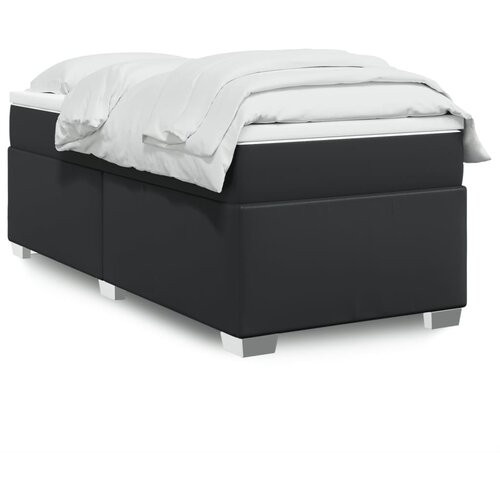 The Living Store Box spring postelja z vzmetnico črna 90x200 cm umetno usnje - Box Spring Postelja, (21515151) Slike
