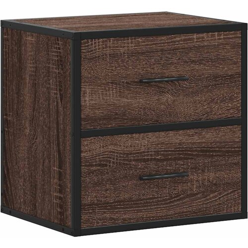 Maison Chic Stenska Nočna omarica - Nočna miza rjavi hrast 40x31x39,5 cm, (21687581) Slike
