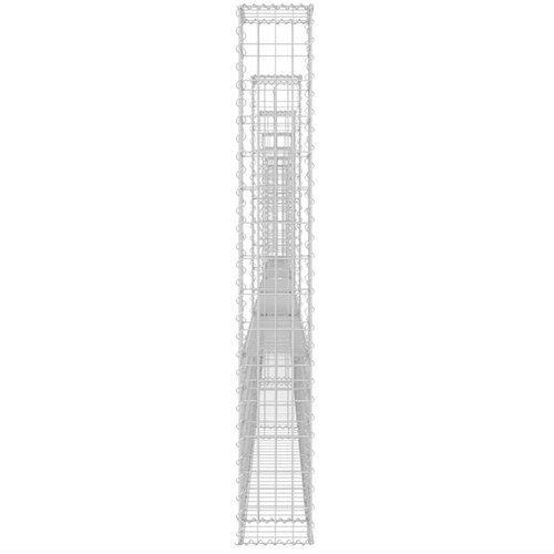  Gabionska ko&amp;scaron;ara U-oblika sa 7 stupova 740x20x150 cm željezna Slike