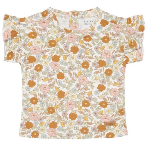 Little dutch dekliška majica s kratkimi rokavi vintage little flowers printed Cene