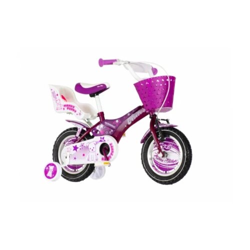 Visitor Bicikl happy puppy 12" ljubičasto beli Cene