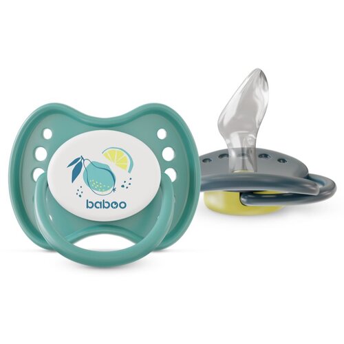 Baboo Soothers Silicone Orthodontic with Case duda Lagoon Fiesta 6-12 m 2 kos Cene
