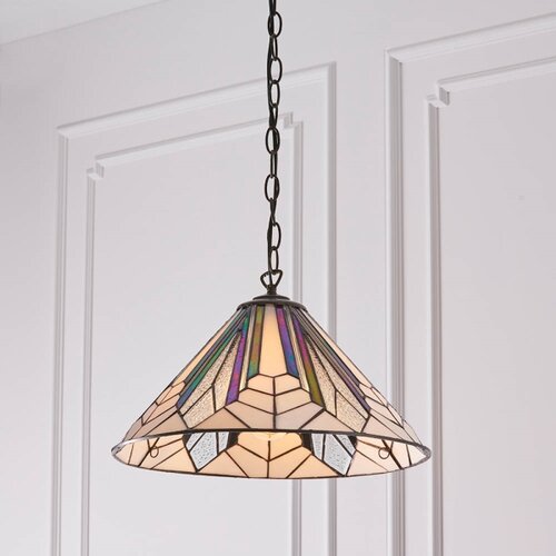  Endon 63937 - Luster na lancu Tiffany ASTORIA 1xE27/60W/230V prečnik 40 cm Slike
