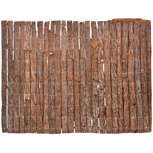 VidaXL Ograda od kore drveta 1000 x 70 cm Slike