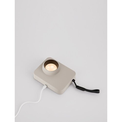 Nova Luce Bež kovinska LED zatemnitvena namizna svetilka (vi&amp;scaron;ina 11 cm) Kedros &amp;ndash; Slike