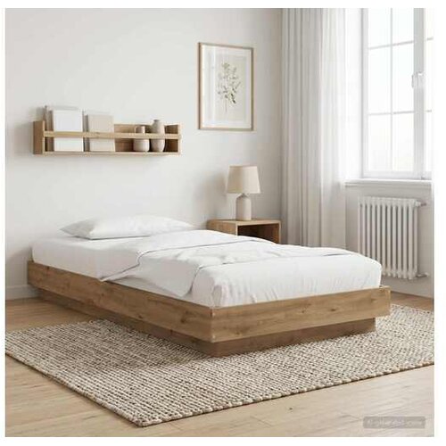 VidaXL Okvir kreveta za pod Hrast artisan 80 x 210 cm - Hrast artisan 80 x 200 cm Slike