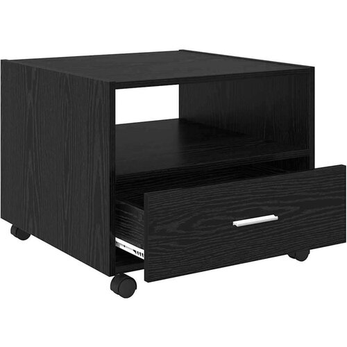 VidaXL Kava Stol Crni hrast 55 x 55 x 45 cm Konstruirano drvo Slike