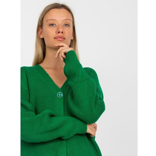 Fashion Hunters Green cardigan with decorative buttons RUE PARIS Slike