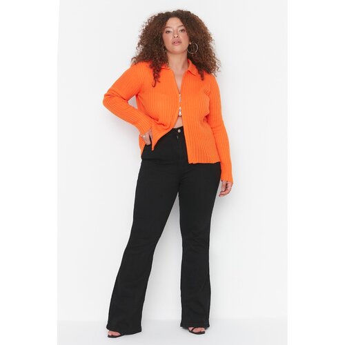 Trendyol Curve Black High Waist Wideleg Fit Jeans Slike