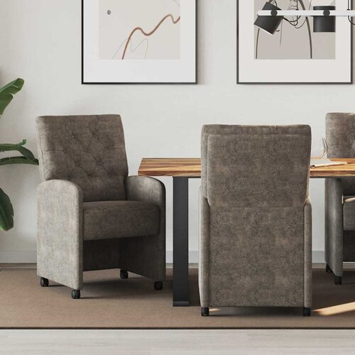 vidaXL Trpezarijske stolice 2 pcs Tamno siva 58 x 67 x 97 cm Cene