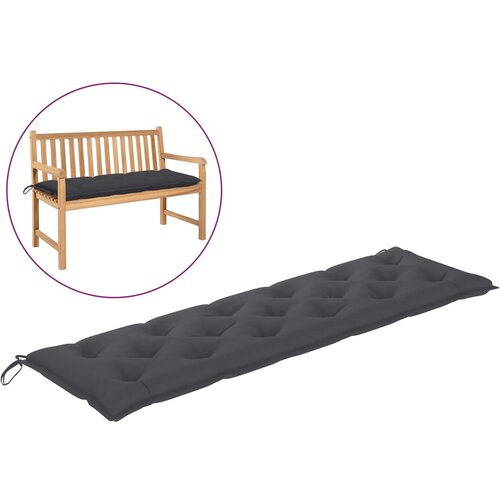 vidaXL Blazina za vrtno klop antracit 180x50x7 cm oxford tkanina, (20623176) Cene