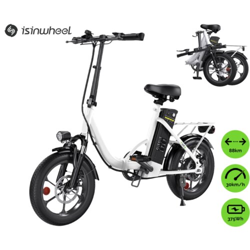 ISINWHEEL Električno kolo U4, zložljivo, 40,6 cm (16") , 250 W, 36V/10Ah/374Wh, do 88 km, (5000005914) Cene