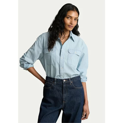 Polo Ralph Lauren Jeans srajca 211935142001 Modra Relaxed Fit
