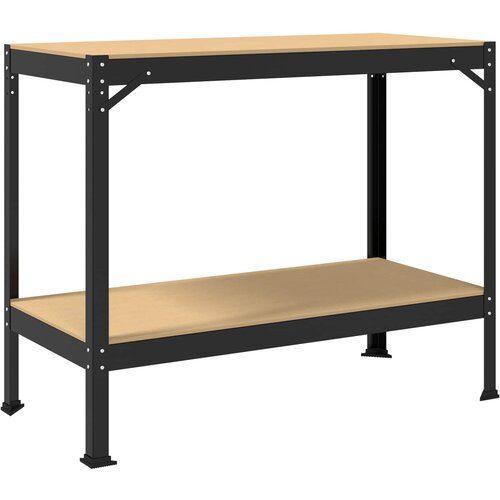  Radna klupa Crna 115 x 55 x 91 cm Projektirano drvo i metal Slike