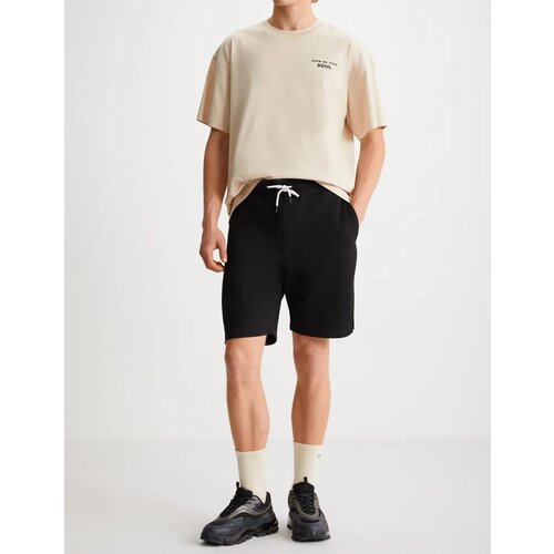 Dewberry 89749 Mens Sport Style Pocket Shorts-BLACK Cene