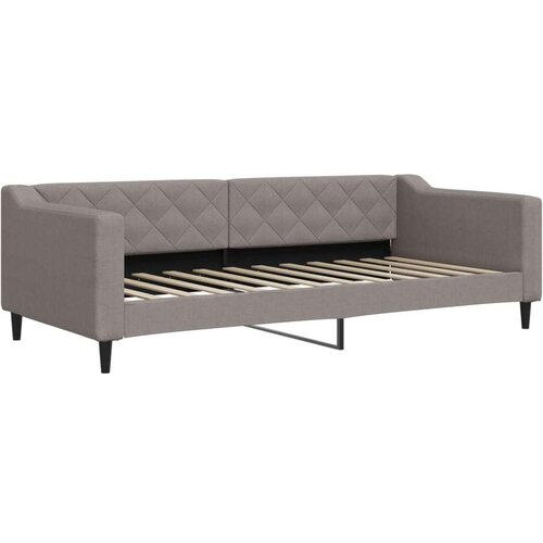  Dnevni krevet smeđesivi 90 x 200 cm od tkanine Slike