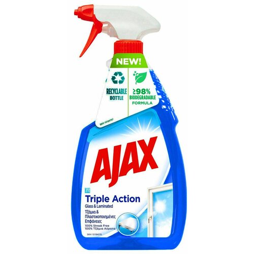 Ajax sredstvo za staklo blue fresh triple action sa raspršivačem 750ml Slike