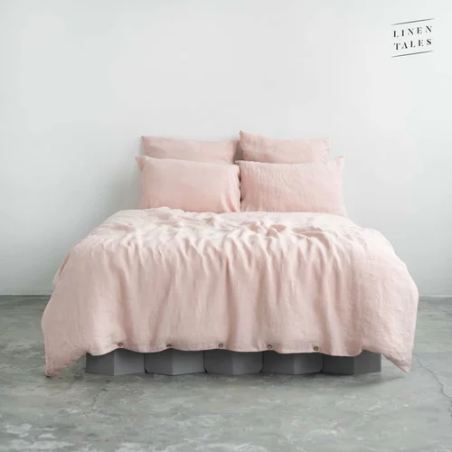 Linen Tales roza platnena posteljina 220x140 cm - linen tales