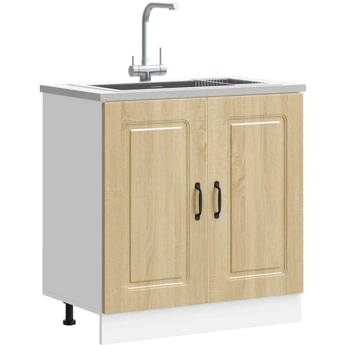 vidaXL Donji ormarić za sudoper Kalmar boja hrasta 80x46x81 5cm drveni Cijene