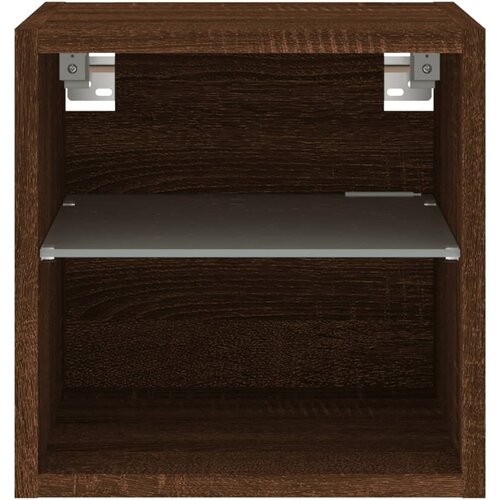 Zidni TV ormarići LED 2 kom smeđa boja hrasta 30 x 28,5 x 30 cm Slike