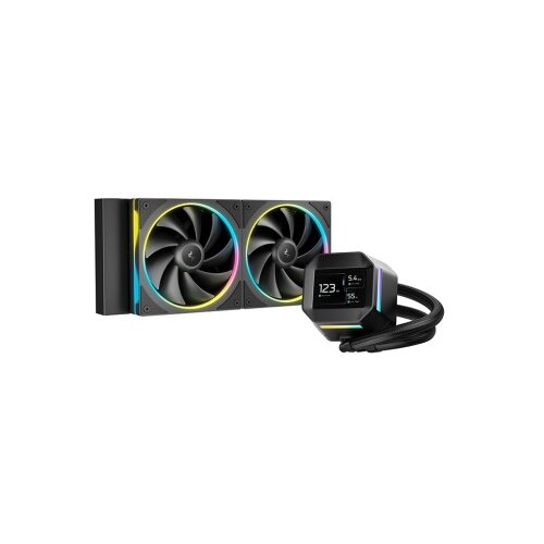DeepCool Komplet za tekočinsko hlajenje AIO Liquid Cooler LM240, 240mm, LCD, ARGB, črn Cene