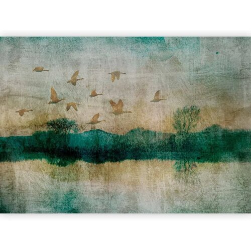  Foto tapeta - Golden Ducks 450x315 Vodootporna Slike