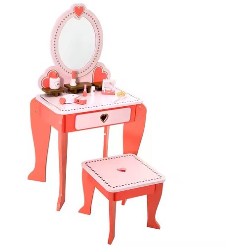 Topi Toys sto za devojčice sa ogledalom, 7 aksesoara, Roze Cene