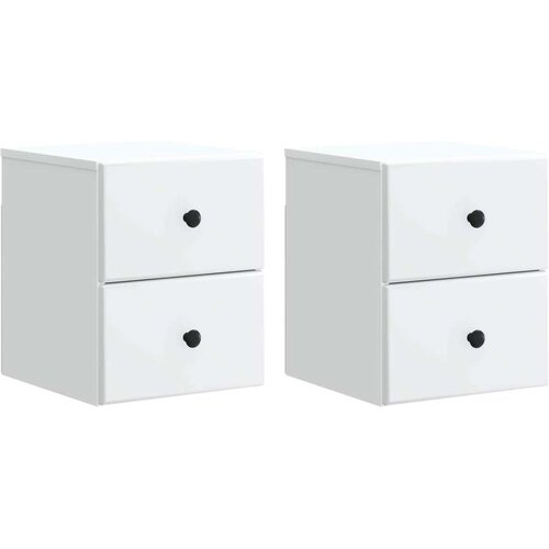  Noćni ormarić za montažu na zid 2 pcs Bijela 34 5 x 33 x 40 cm Cene