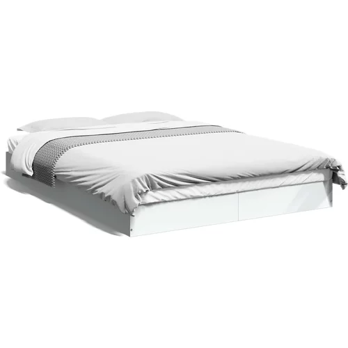 Okvir za krevet bijeli 135x190 cm konstruirano drvo