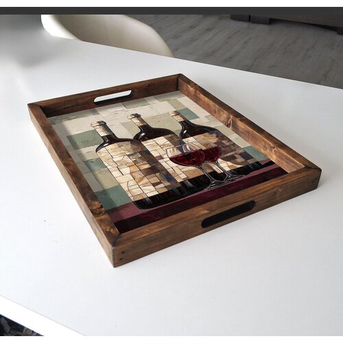 Aberto Design Poslužavnik REF048 48 x 38 x 4 cm, Šareni Cene