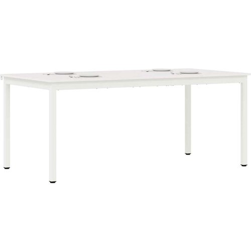  Stol za objedovanje Bijelo 180 x 90 x 75 cm Čvrsto borovo drvo Slike
