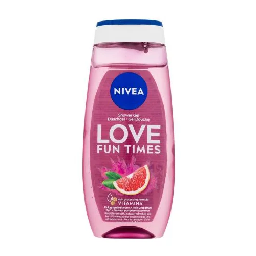 Nivea Love Fun Times osvežilen gel za prhanje z vonjem grenivke 250 ml