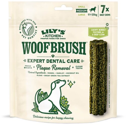 Lily's Kitchen Woofbrush Dental Chew palčke Medium - 7 x 28 g Cene