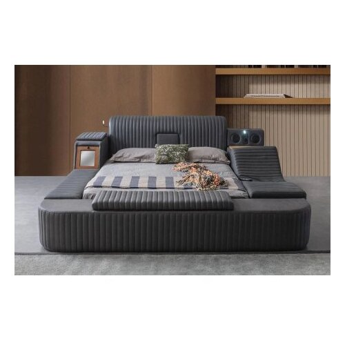 Hanah home Podloga za krevet Sunline Smart, 250 x 100 x 290 cm, Antracit Slike