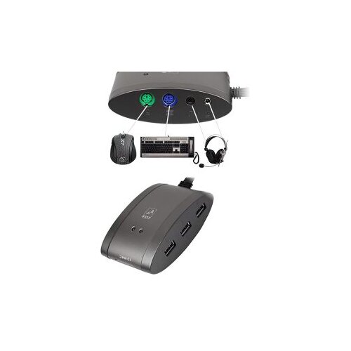  USB HUB za 3 uređaja, PS/2mi&scaron;, tast., audio,7in1 CR, A4-MS-9 Cijene