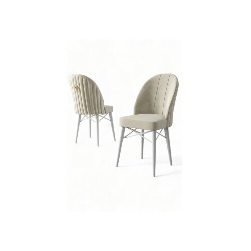 Hanah home set 6 stolica ritim cream white Slike