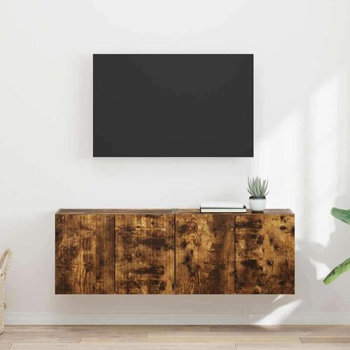 TV stenska omara 2 pcs Dimljeni oreh 59,5 x 31 x 40 cm, (5000092262) Cene