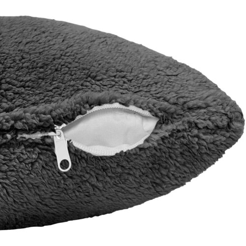  Presvlaka za jastuk 6 pcs HEERLEN Tamnosiva 60 x 60 cm Boucl&amp;eacute; Slike