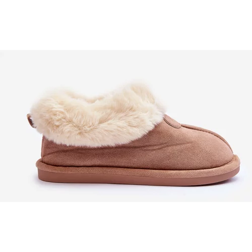 Kesi Women's slippers with fur Beige Lanoze