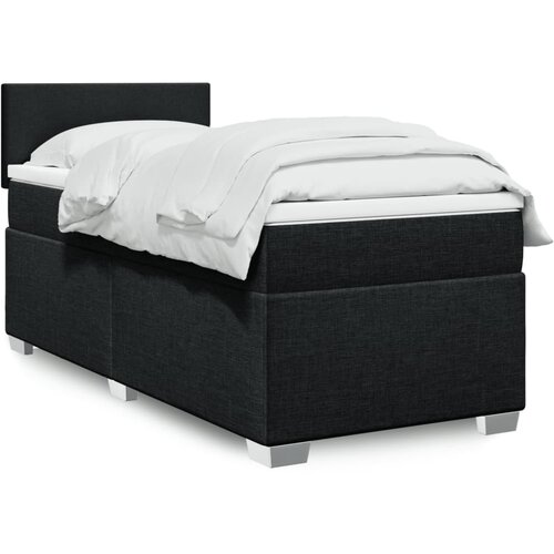 vidaXL Box spring postelja z vzmetnico črna 80x200 cm blago Cene